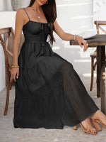 Devine Smocked Tiered Maxi Cami Dress - Ladyez