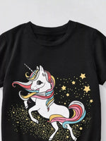 Children's Unicorn Graphic Short Sleeve T-Shirt
