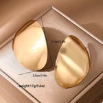 18K Gold-Plated Curved Statement Earrings