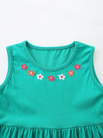 Children's Sleeveless Embroidered Casual Dress