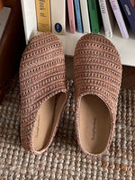 Knitted Round Toe Slip-Ons