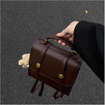 Vintage Style Leather Backpack Bag