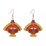 Thanksgiving Turkey Dangle Earrings