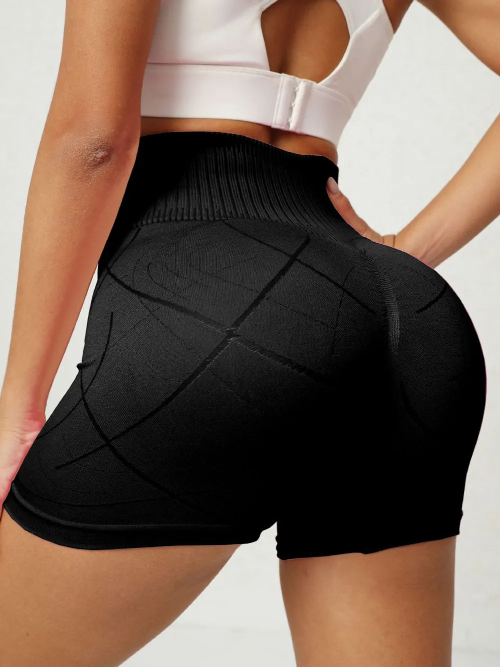 High Waist Active Shorts - Ladyez