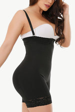 Full Size Zip Up Under-Bust Shaping Bodysuit - Ladyez