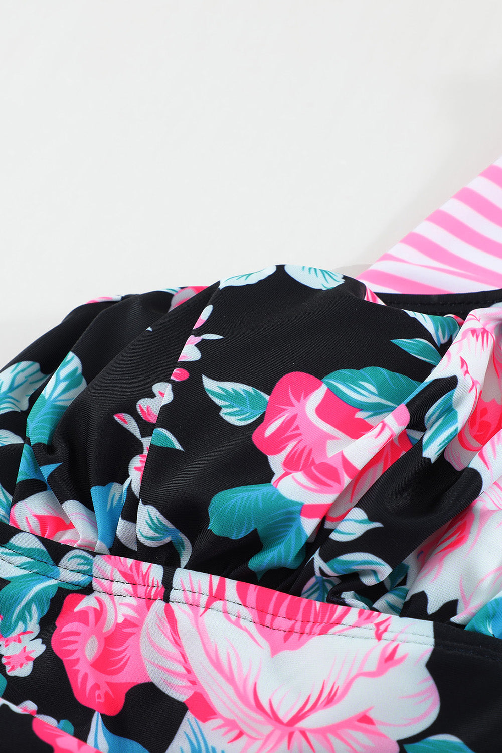 Mixed Print Tie-Back Two-Piece Swimsuit - Ladyez