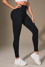 Wide Waistband Sports Leggings - Ladyez