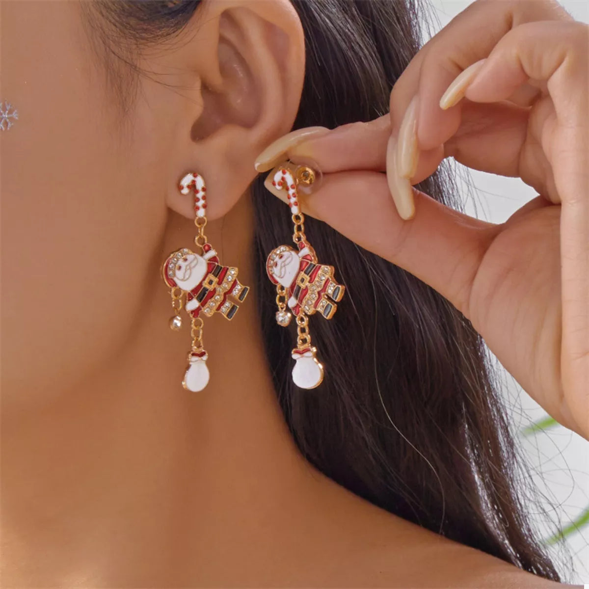 Christmas Santa Drop Earrings