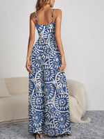 FAM-FAM Decorative Button Spaghetti Strap Wide Leg Jumpsuit - Ladyez