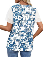 Layered Short Sleeve Round Neck T-Shirt