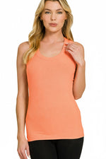 Zenana Ribbed Scoop Neck Tank Top