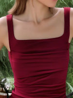 Ruched Square Neck Tank