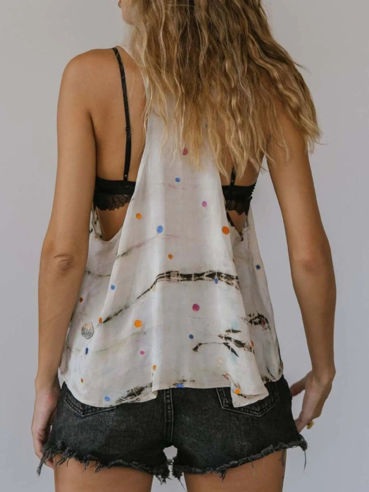Printed Scoop Neck Tank - Ladyez