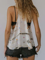 Printed Scoop Neck Tank - Ladyez