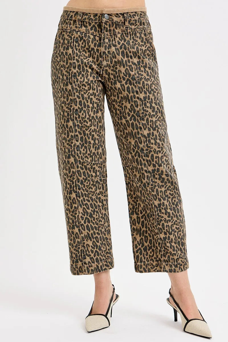 RISEN Full Size Mid Rise Crop Relaxed Jeans Plus Size - Ladyez