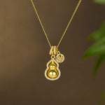 18K Gold-Plated Gourd Pendant Necklace