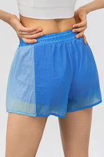 Color Block Drawstring Active Shorts - Ladyez