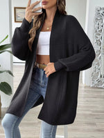 Full Size Open Front Long Sleeve Cardigan Plus Size