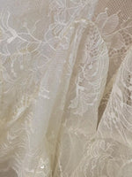 Ruffled Hem Lace Long Sleeve Dress