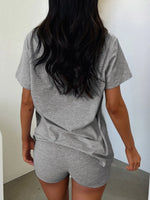 V-Neck T-Shirt and Shorts Set