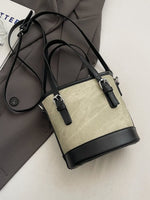 Two-Tone Bucket Crossbody Bag