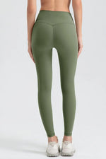 Wide Waistband Sport Leggings - Ladyez