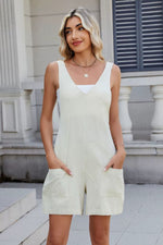 V-Neck Adjustable Strap Romper - Ladyez