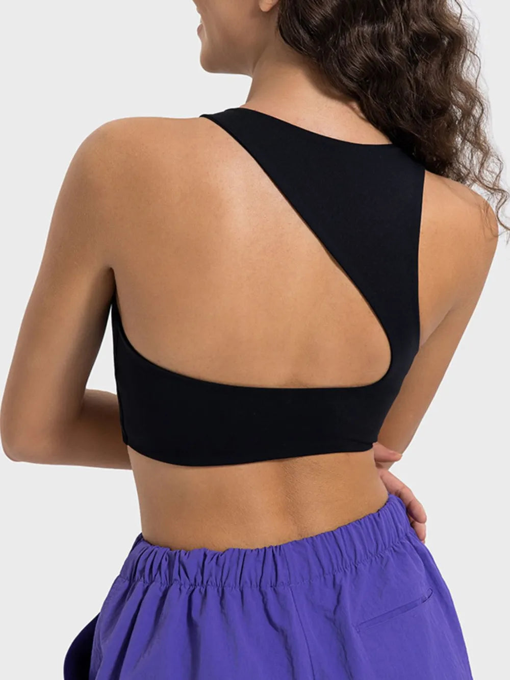 Millennia Cutout Round Neck Active Tank - Ladyez