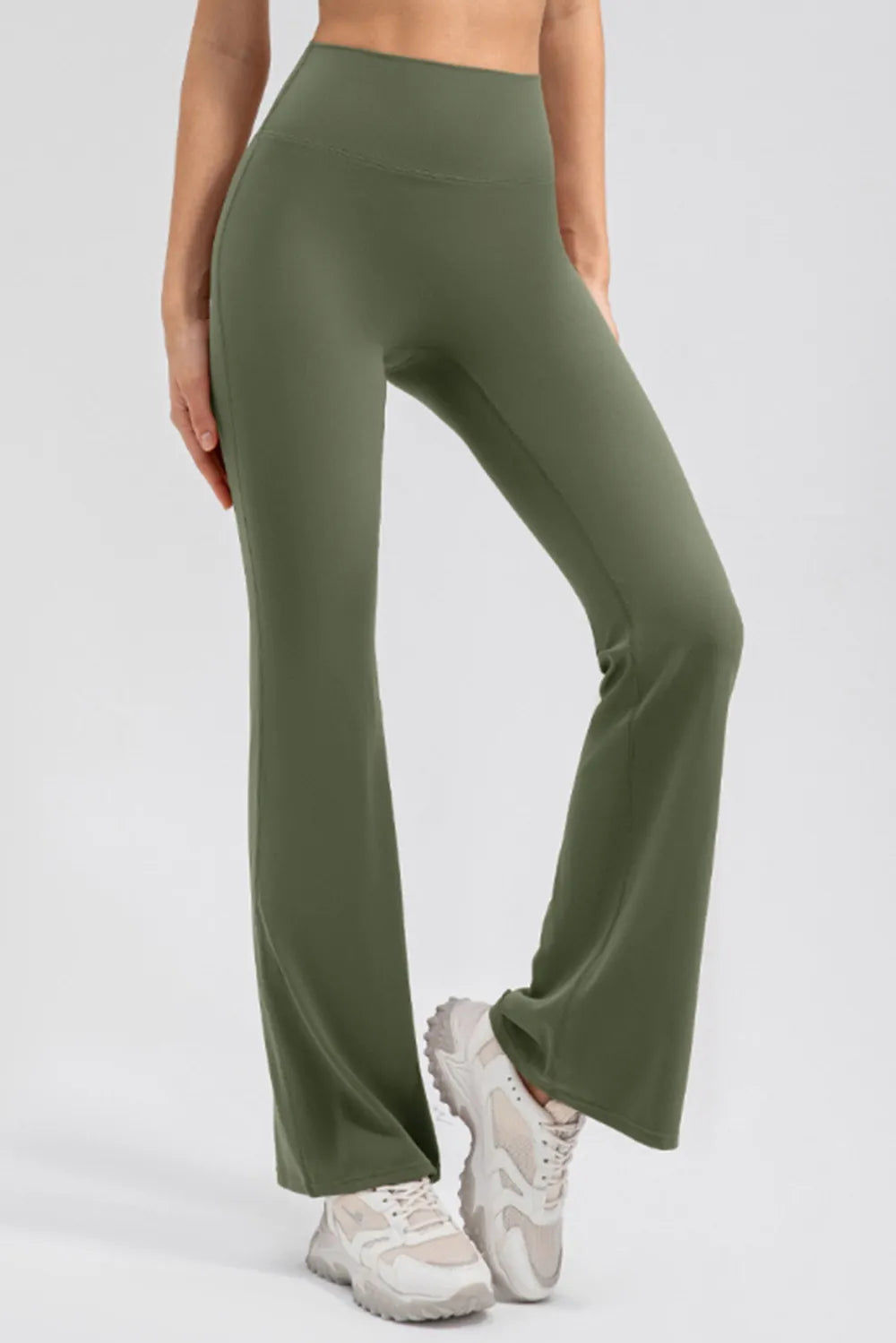 High Waist Straight Active Pants - Ladyez
