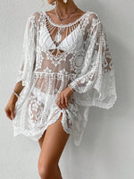 Lace Round Neck Cover-Up - Ladyez