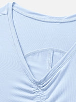 Millennia Drawstring Ruched Wide Strap Active Tank - Ladyez