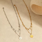 18K Gold-Plated Cross Double Layered Pendant Necklace