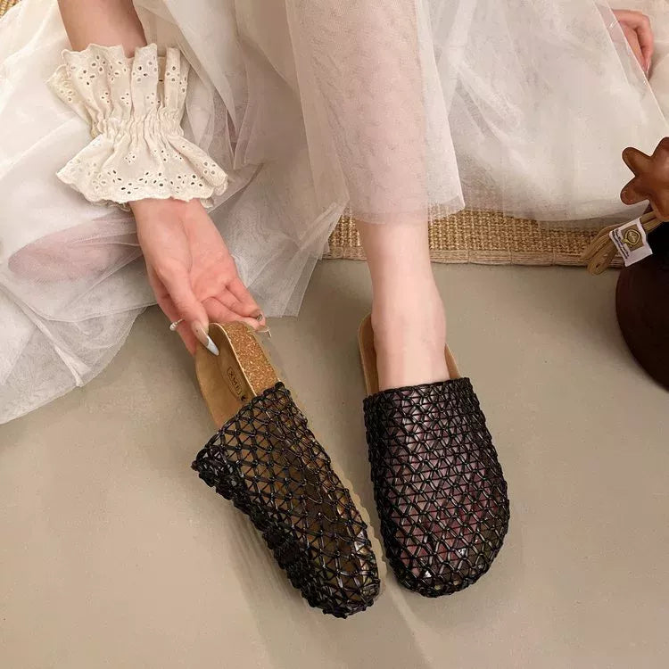 Woven Mesh Breathable Slip-on Sandals