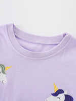 Children's Unicorn Graphic Short Sleeve T-Shirt