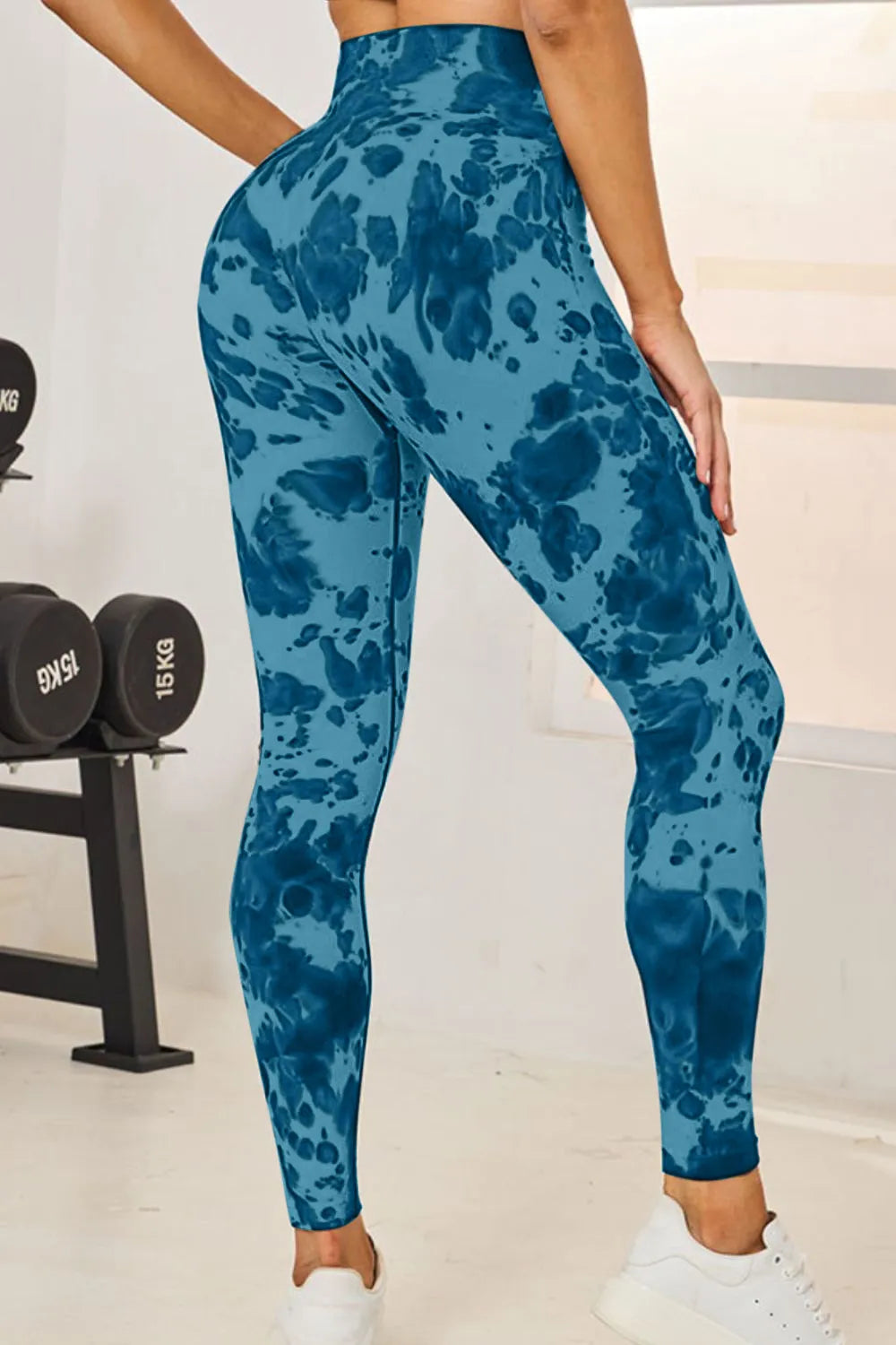 Tie-Dye High Waist Active Leggings - Ladyez