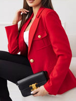 Lapel Collar One Button Blazer