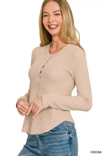 Zenana Double Knit Snap Button Shirts