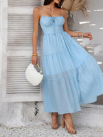 Devine Smocked Tiered Maxi Cami Dress - Ladyez