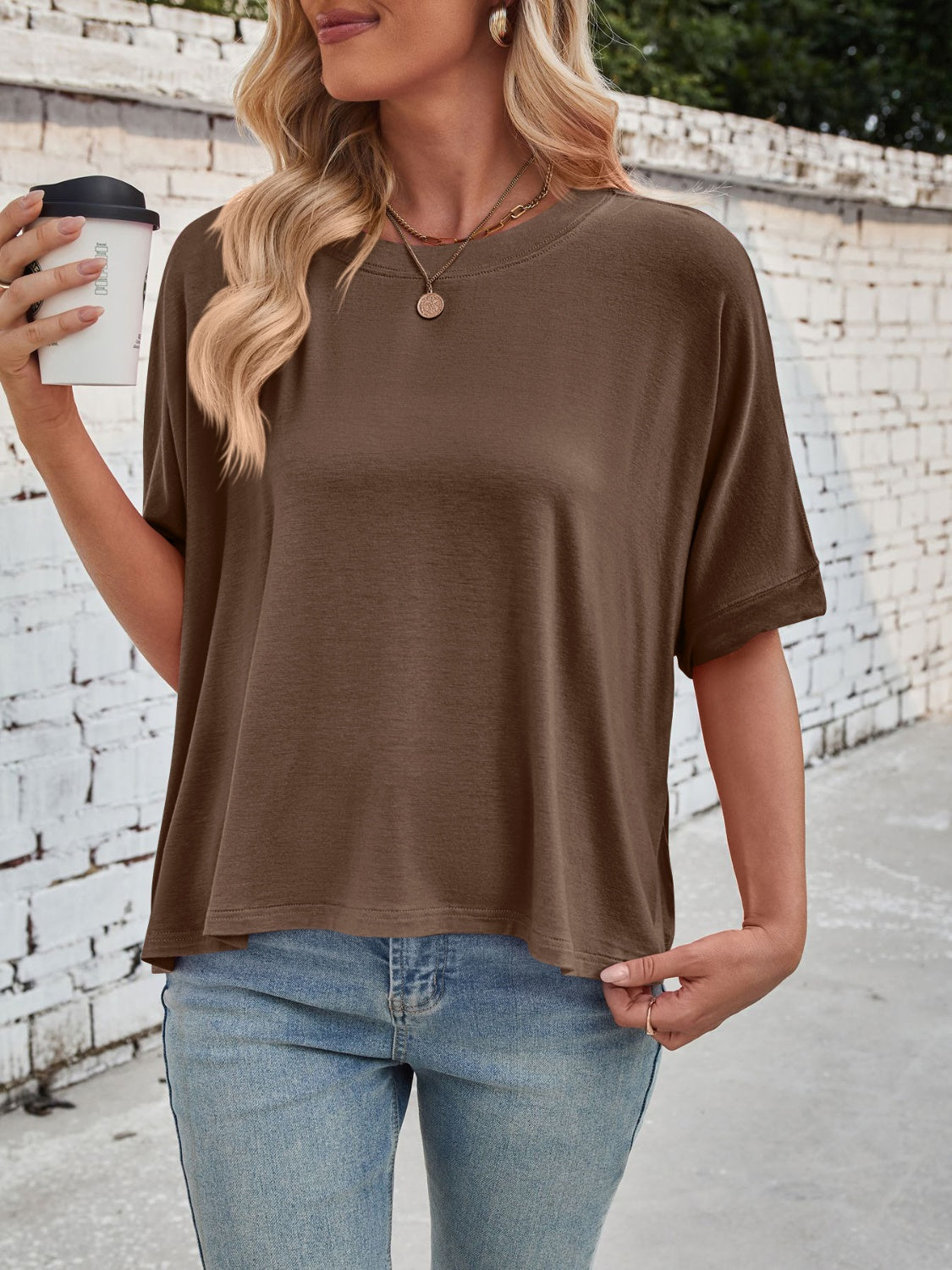 Lovelet Round Neck Half Sleeve T-Shirt - Ladyez