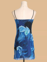 Printed Spaghetti Strap Mini Dress