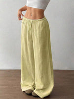 Full Size Drawstring Wide Leg Pants Plus Size