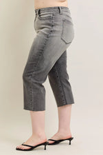 Judy Blue Full Size Wide Leg Capris Jeans Plus Size - Ladyez