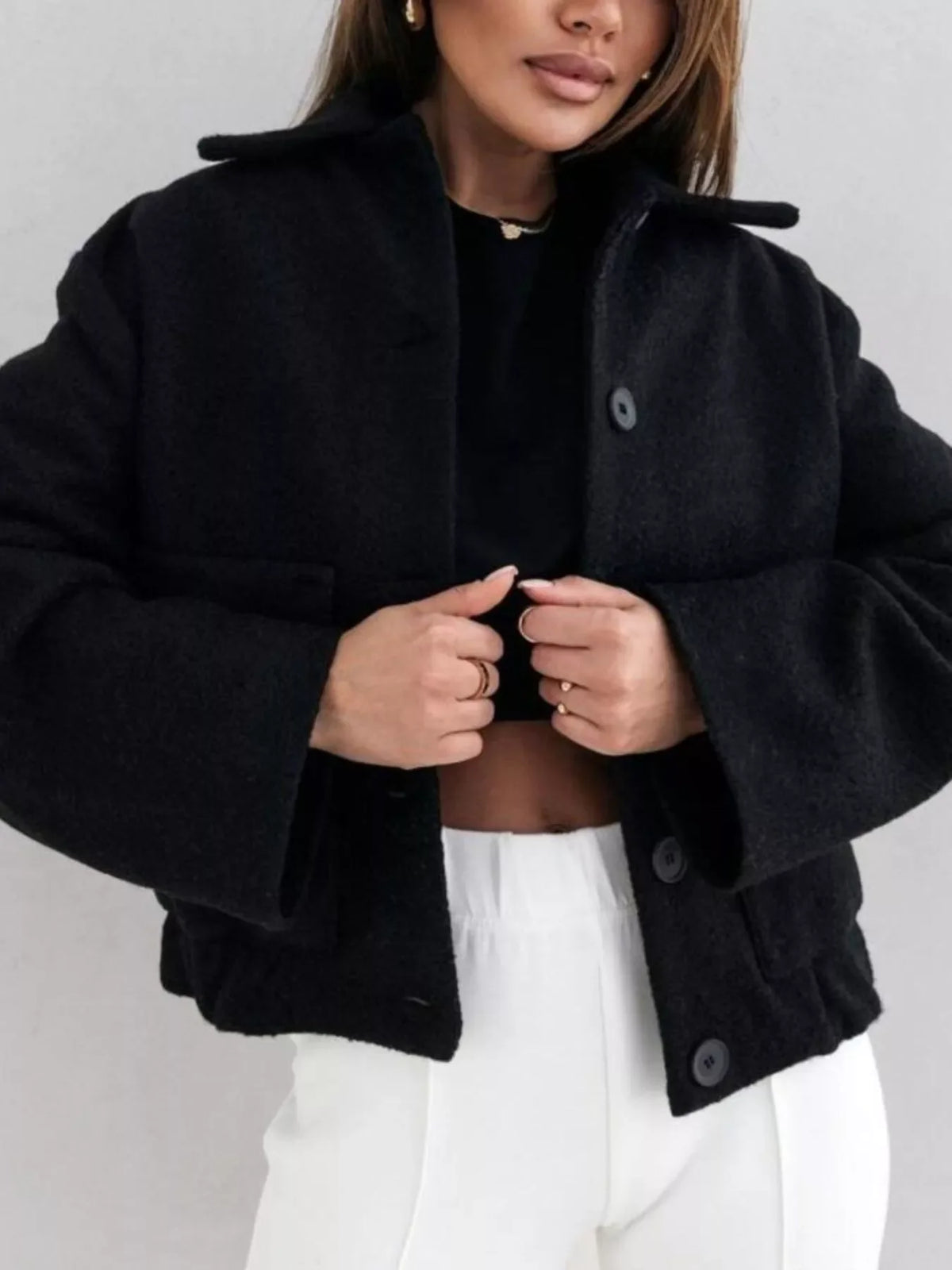 Button-Down Long Sleeve Outerwear