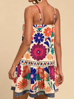 Floral Print Sleeveless Mini Dress
