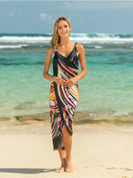Printed Spaghetti Strap Cover Up - Ladyez