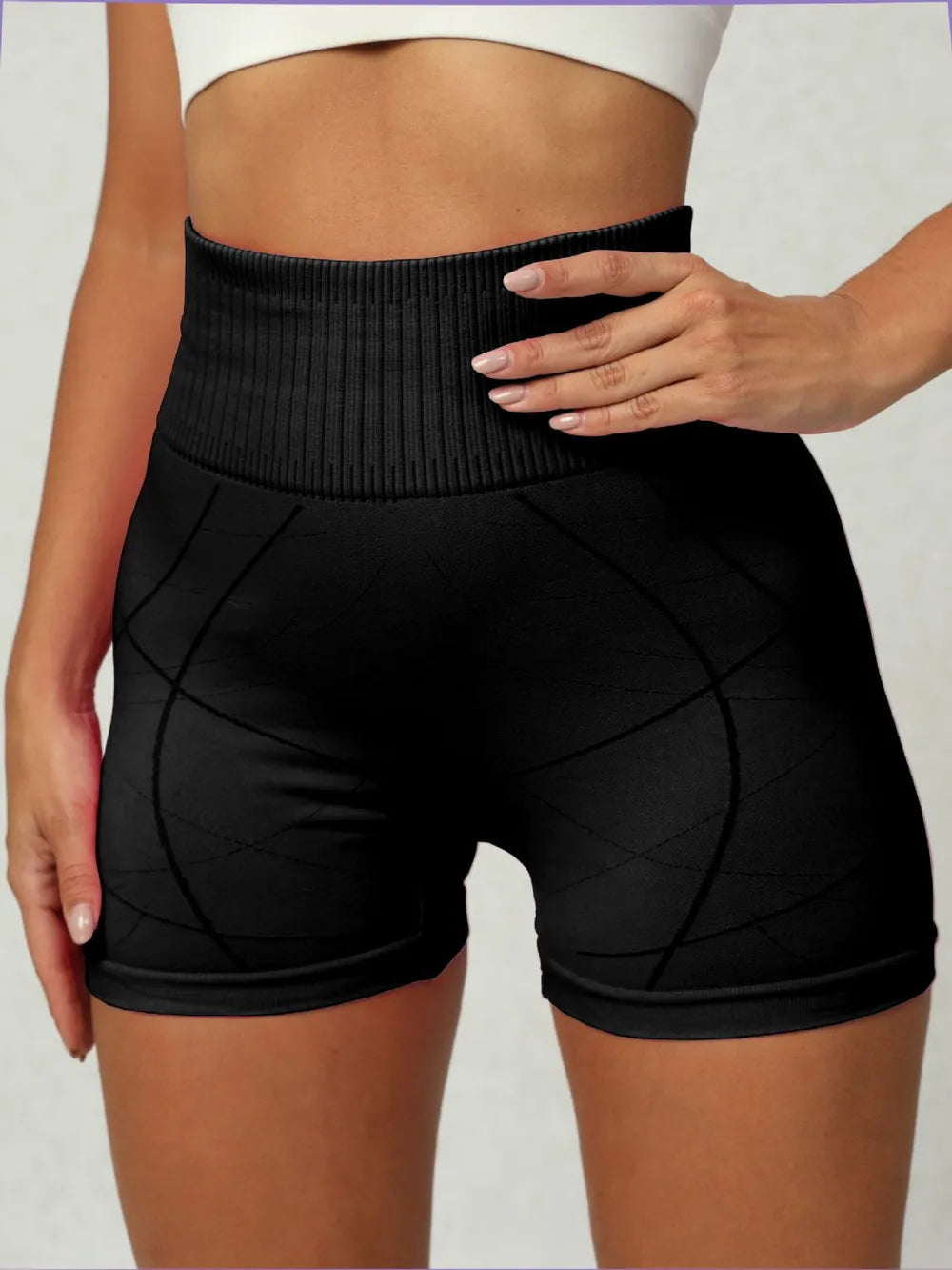 High Waist Active Shorts - Ladyez