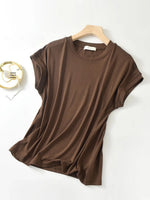 Plus Size Round Neck Short Sleeve T-Shirt