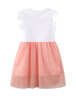 Children's Star Sequin Tulle Ruffled Sleeveless Dress