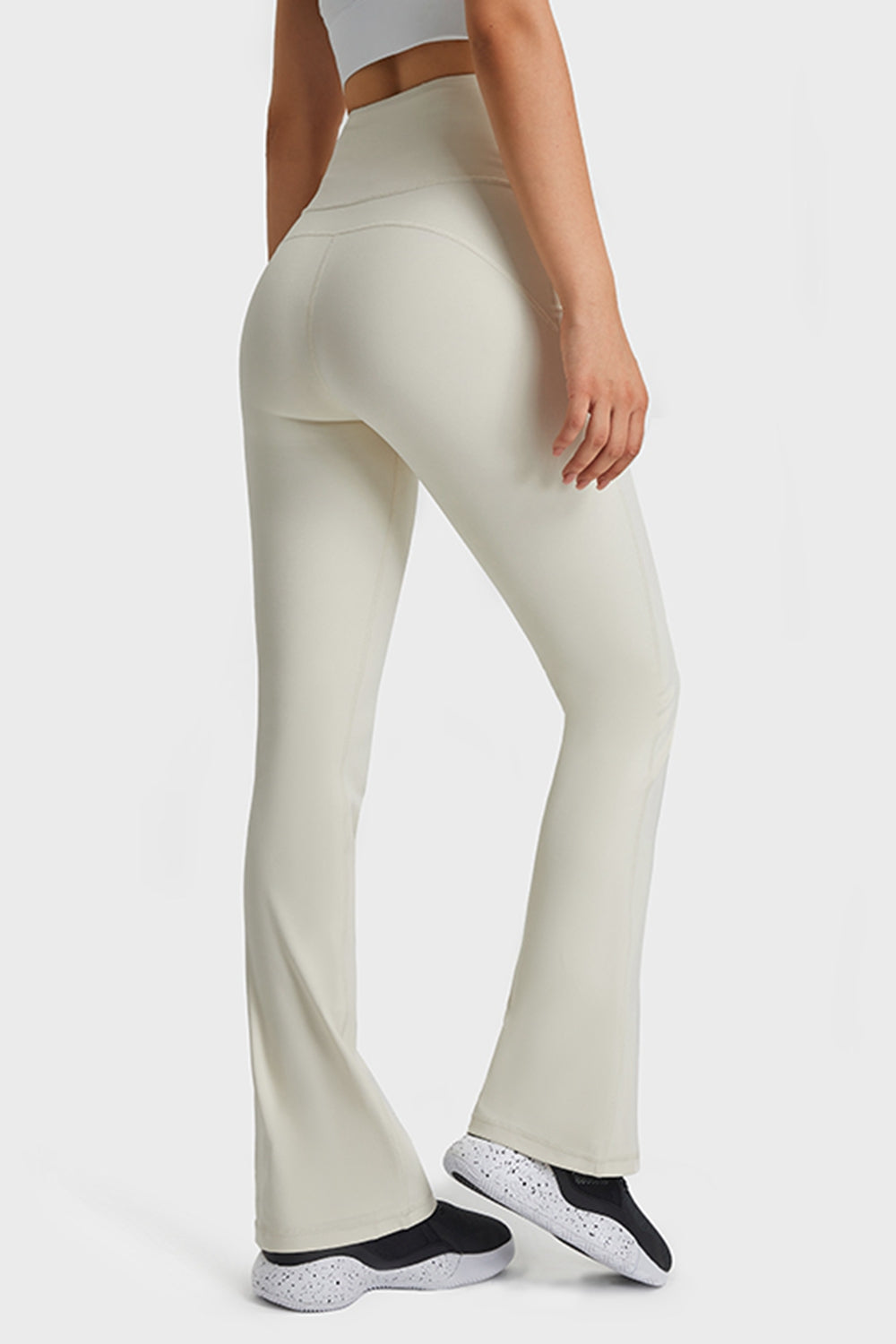 Millennia Elastic Waist Flare Yoga Pants - Ladyez