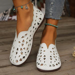 Hollow Out Breathable Casual Flat Slip-Ons